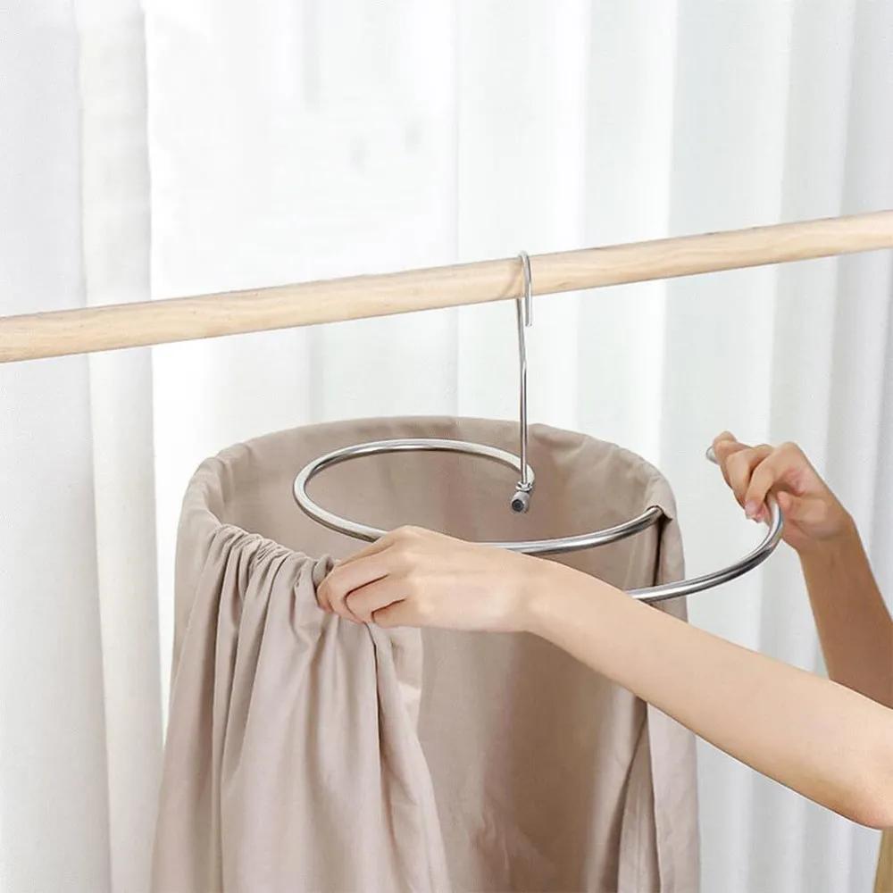 Clothes drying rack round folding clothes rack quilt drying artifact 2 pieces