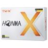 Гольф-мячи Honma TW-X, упаковка 12 шт., Белый Желтый, 3-компонентные, Мягкие, Для дальних ударов, Тур