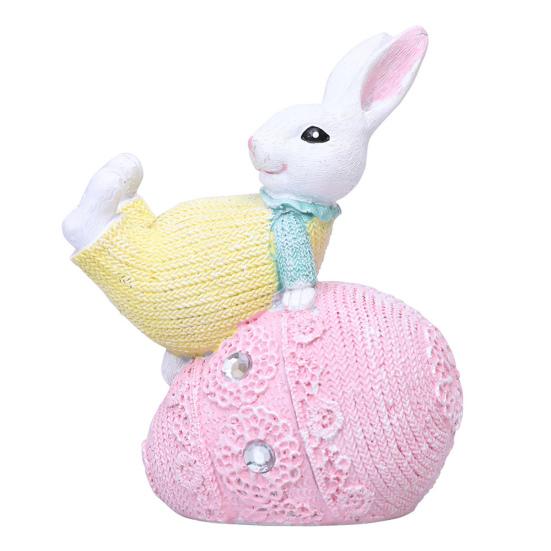 Украшения в виде пасхальных кроликов, милые расписанные вручную фигурки кроликов из смолы, переносные украшения для пасхальных яиц, Пасха