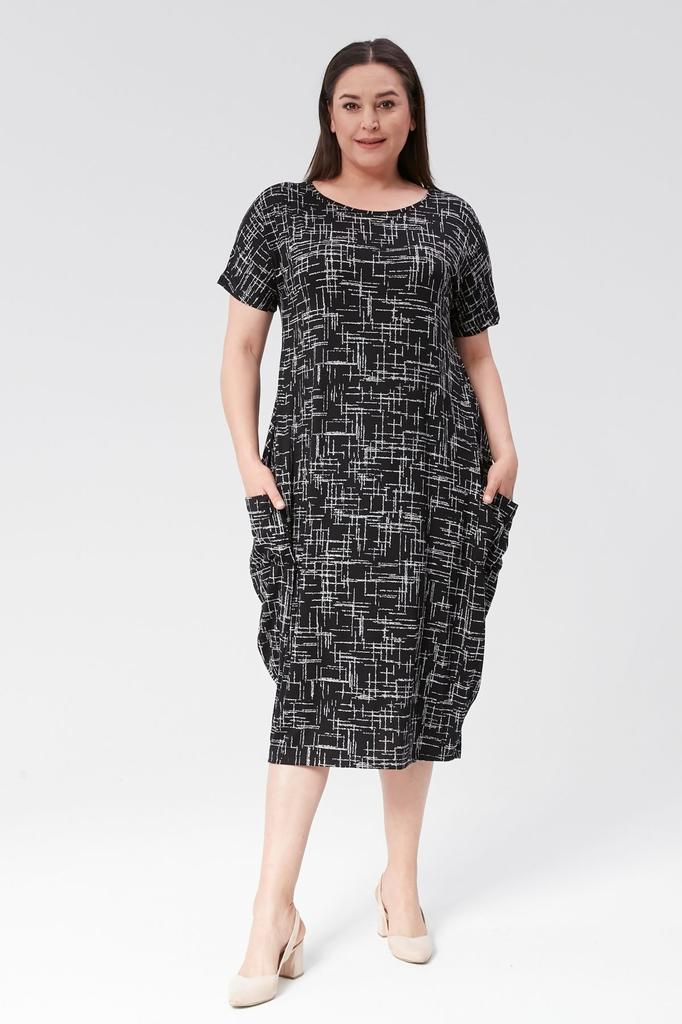 Женское платье большого размера Платье Jumbo с короткими рукавами