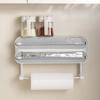 Kitchen Plastic Wrap Dispenser Refrigerator Magnetic Cling Film Holder Baking Tinfoil Cutter Roll Paper Stand Organizer