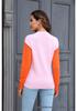 2026 Autumn Winter Women's Color Block Round Neck Knitwear - European and American Fashion Sweater