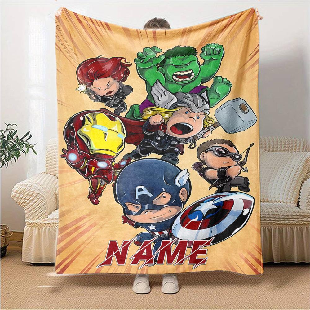 Custom Name "Spider-Man: Web Heroes" blanket for Couch & Bed, Plush Cozy Fuzzy Blanket Super Soft & Warm Blankets for Fall and Winter. 090816