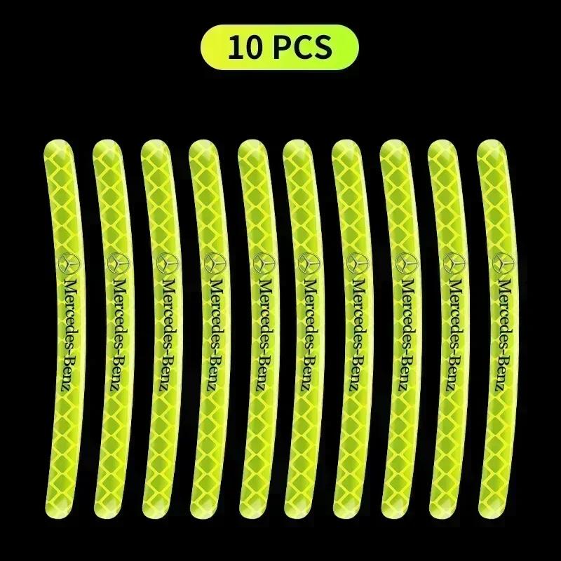 AZP2 Luminous Car Wheel Hub Stickers High Reflective Stripe Tape for Mercedes Benz W203 W204 W205 W206 W212 W213 W222 W223 E300 C200
