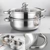 Stainless Steel Vegetable Steamer Pan Set Transparent Double Boilers Steaming Cookware  Dumpling