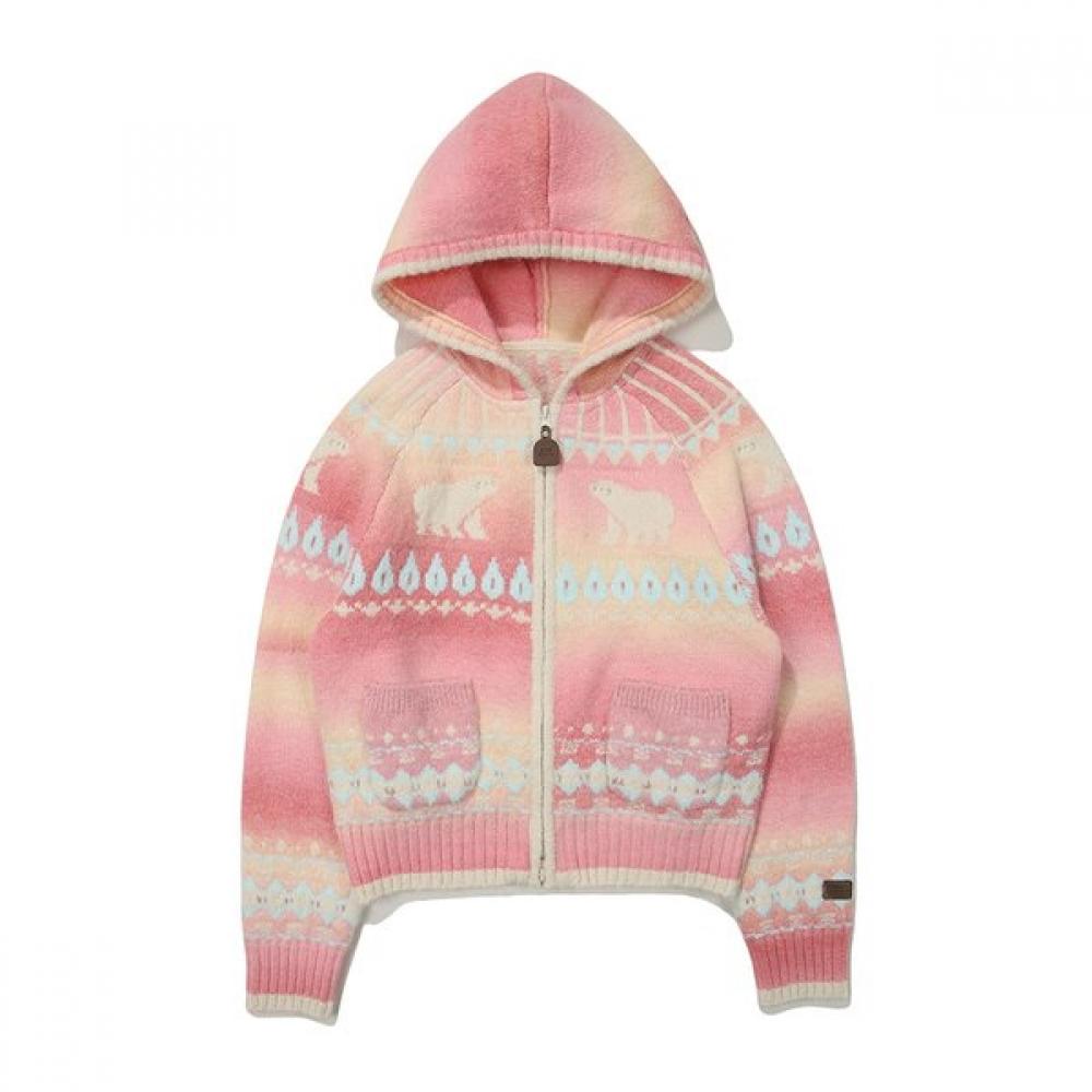 Gradient Nordic Cardigan Pink