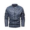 Autumn and Winter Long-sleeved Jacket Jacket Stand-up Collar Club Bomber Jacket Plus Size Jacket Men's Fashion Men's Cool Motorcycle Leather Jacket