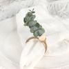 Eucalyptus Leaf with Napkin Ring Wood Bead Unique Design Farmhouse Napkin Holders Christmas