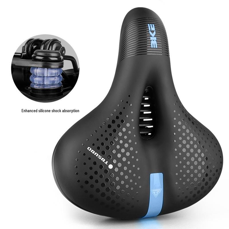 Universal Super Soft Silicone Bicycle Saddle with Shock Absorption - Mountain Bike Seat for Men and Women
