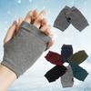 Women Girl Winter Autumn Warm Fingerless Knitted Wool Glove Wrist Gloves Half Mitten Exposed Finger