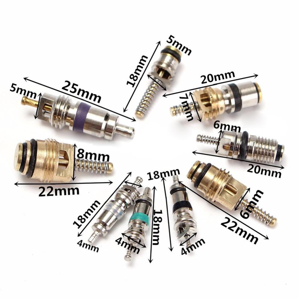 134Pcs Boxed Automotive Car A/C Air Conditioning R134A Valve Core Assortment Set