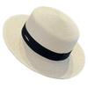 French light luxury flat brim straw hat women's spring summer elegant anti-ultraviolet sun hat seaside vacation versatile show small face