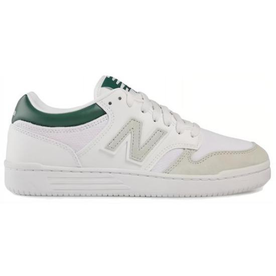 New Balance 480 Низкие Бело-Серые Ночной Дозор Зеленый - BB480LKD