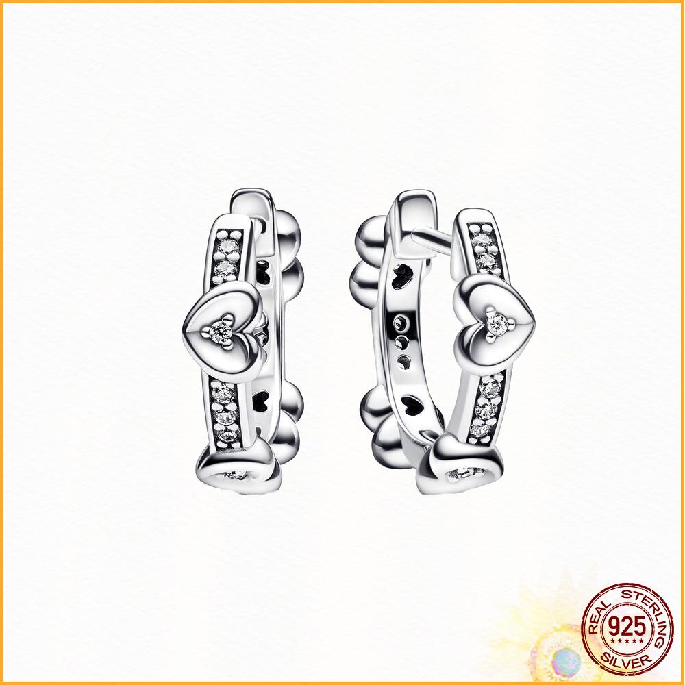 Сверкающие серьги-гвоздики с бесконечным сердцем, модные серьги из стерлингового серебра 925 пробы, женский модный бутик, подарок на годовщину, подарок на день рождения