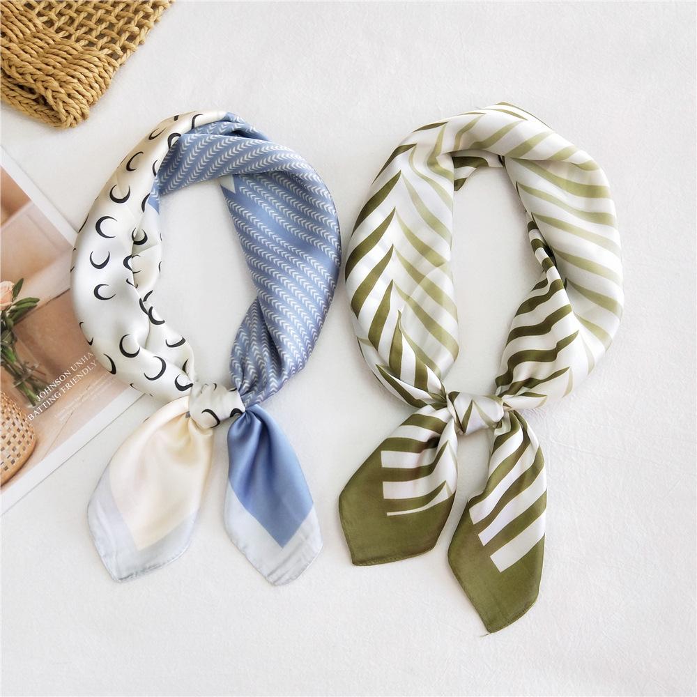 Модный декоративный шарф, повязка для волос, резинка для волос 70, маленький квадратный шарф, шелковый шарф, женский весенне-осенний универсальный маленький шарф, профессиональный шарф