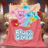 Blue's Clues dog 2D Flat Pattern Flannel Blanket High quality All Seasons Warmth and Comfort Perfect for Christmas Gifts.MMT0918400