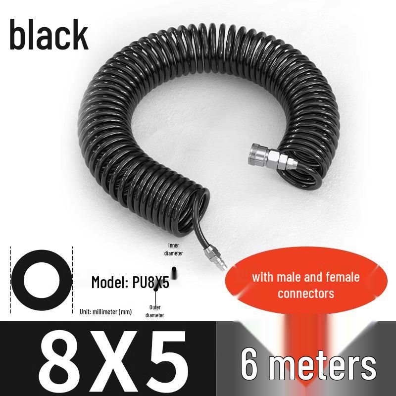 High-Pressure Retractable Air Hose with Quick Couplings