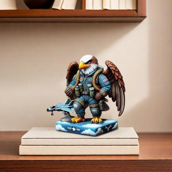 Статуя солдата-орла из смолы, военная фигурка орла, патриотическое настольное украшение для солдата, украшение для входа в дом, декор гостиной на День независимости