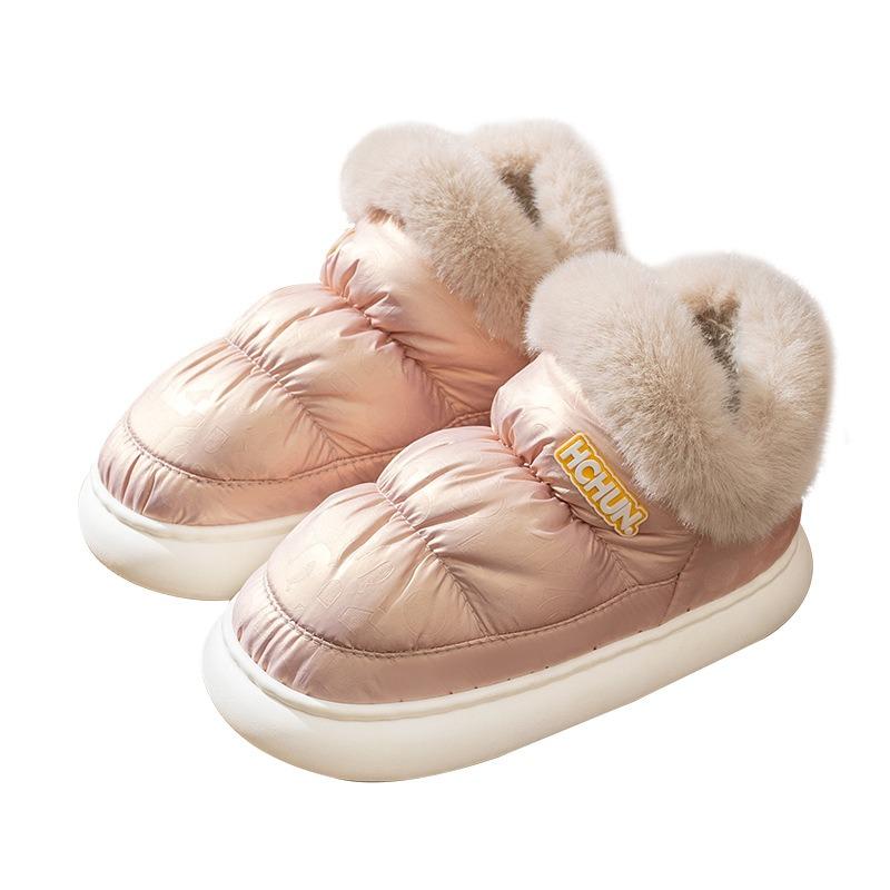 Хлопковая обувь для мужчин и женщин зимой, подходит для использования дома в помещении с толстым бархатом и теплыми хлопковыми сапогами