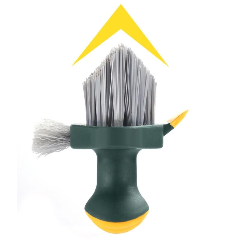 Многоповерхностная чистящая щетка V-образной формы с узкой щетиной для швов плитки, углов душа, труднодоступных мест, эффективный скраббер