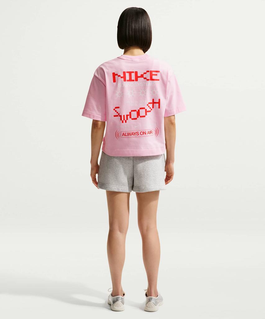 NIKE Sportswear Oversized Mid-Crop T-Shirt W - Pink Form / Iv3241-663