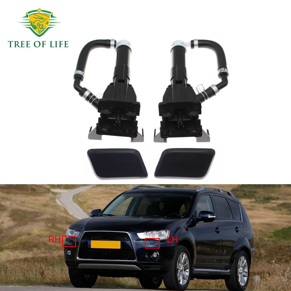 Для Mitsubishi Outlander XL 2010 2011 2012 2013 Передний Левый/Правый Бампер Омыватель Фары Форсунка Очистки Фары Привод