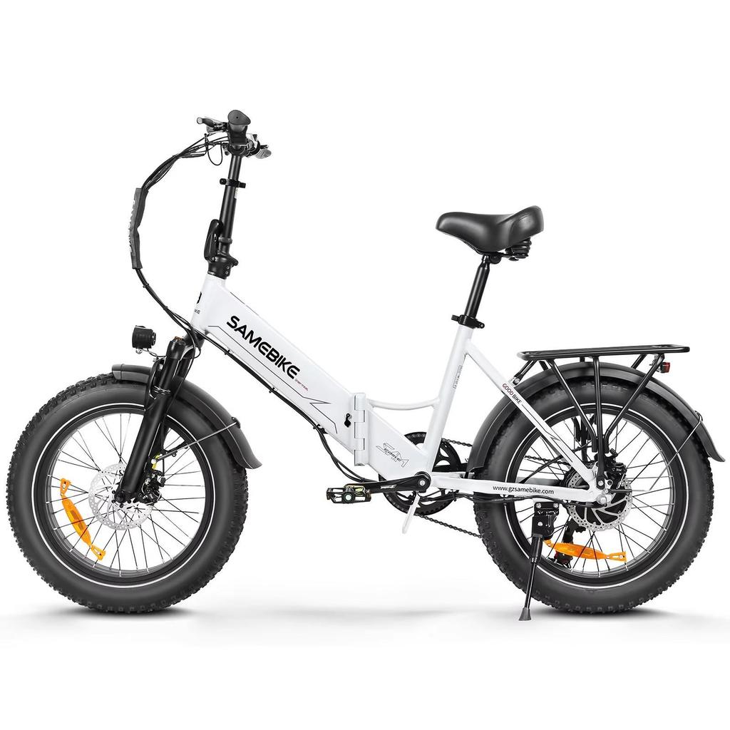 Electric Bicycle LOTDM200-II Folding Electric Bicycle 20 x 4.0-inch Thick Tire Mountain Electric Bicycle with 48V 13Ah Detachable Battery E-bike