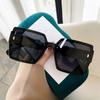 Square Large Frame Douyin High-end Sunglasses European and American Fashion Trend UV-resistant Sunglasses