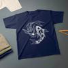 Koi Fish Yin Yang Tshirt Ink Drawing Graphic T Shirts Retro Streetwear Highquality Crewneck Shortsleeved Unisexs Tshirt