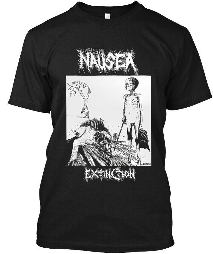 NEW Nausea Extinction American Crust Music Vintage Graphic Retro T-Shirt