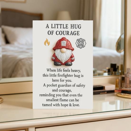 Firefighter Pocket Guardian Mini Firefighter Pocket Hug Token A Little Hug