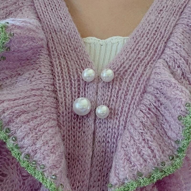 Pearl Brooch Pins For Women Safety Pins Neck Button Fashion Waist Pins For Dress Shrink Waist Circumferences