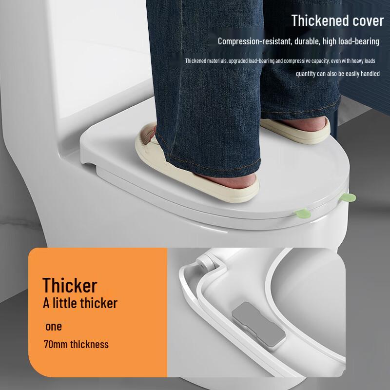 KEGOO K7018 U-образное сиденье для унитаза с мягким закрыванием и светящейся ручкой