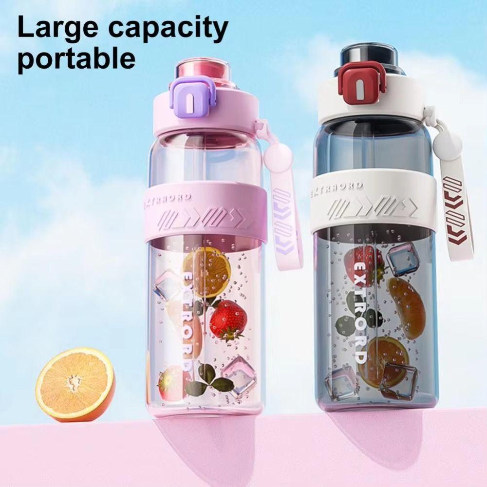 PC Colorful Plastic Cup Leak Proof Outdoor Sports Kettle Fashion 800ml Sports Water Bottle School