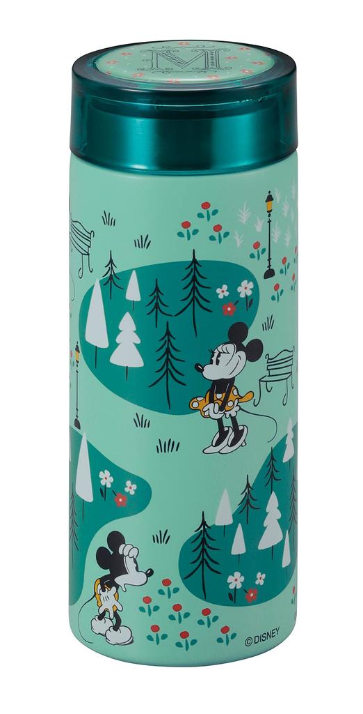 PEARL METAL Disney Smart Personal Water Bottle, 200ml, Lightweight, Double-Layered Vacuum Wall, Insulates Hot and Cold Drinks, Mickey & Minnie