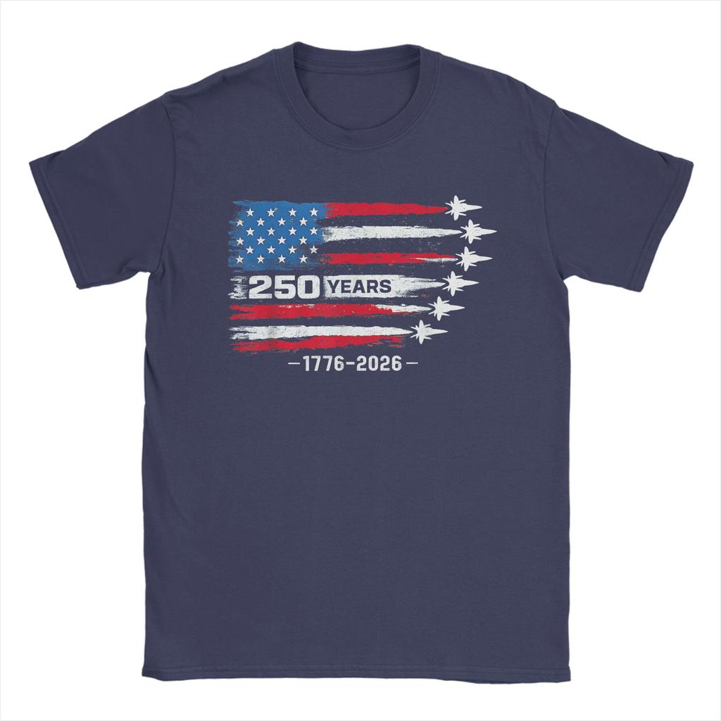 250 Years American 1776 2026 250th USA T Shirt Summer  TShirts For Unisex Harajuku Print Tshirt Short Sleeve Clothes