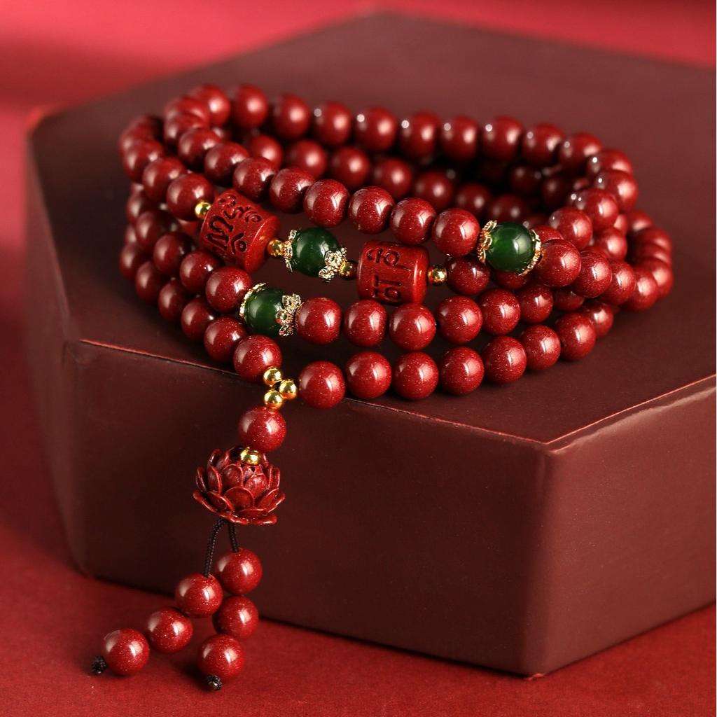 High-content purple gold sand cinnabar bracelet108Beaded Bracelet Tourist Area