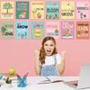 12Pcs Spring Bulletin Board for Classroom Motivational Poster Flower Poster Bulletin Board When We Learn We Grow pirational Green Plant Positive