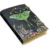 Leather Book of Spells: Luna Moth Journal, Deckle Edge Paper Grimoire