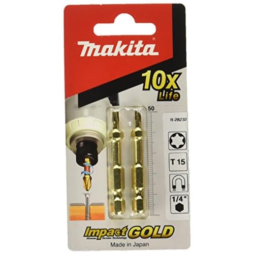 Makita B-28232 Impact Gold Driver Bit Torx (Hexlobular) 15 2" Se
