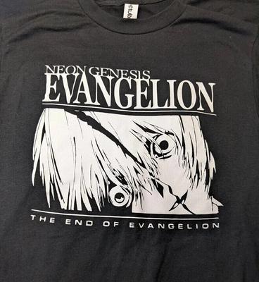 Футболка End of Evangelion Неон Genesis Аниме Винтажная Черная Унисекс Футболка Унисекс Футболка