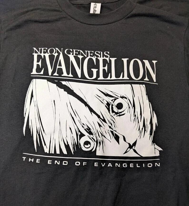 Футболка End of Evangelion Неон Genesis Аниме Винтажная Черная Унисекс Футболка Унисекс Футболка
