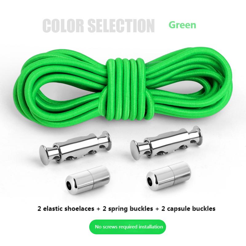 Эластичные шнурки без завязок, круглые шнурки с металлическим замком без завязок, кроссовки, ботинки, шнурки для детей и взрослых, быстрые ленивые шнурки для обуви