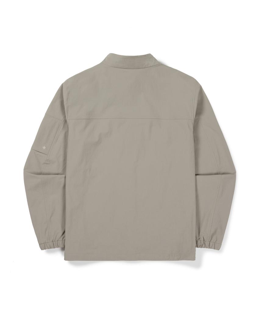 SNOWPEAK APPAREL Root Stand Neck Windbreaker (S26Fmrwb68) Khaki Gray