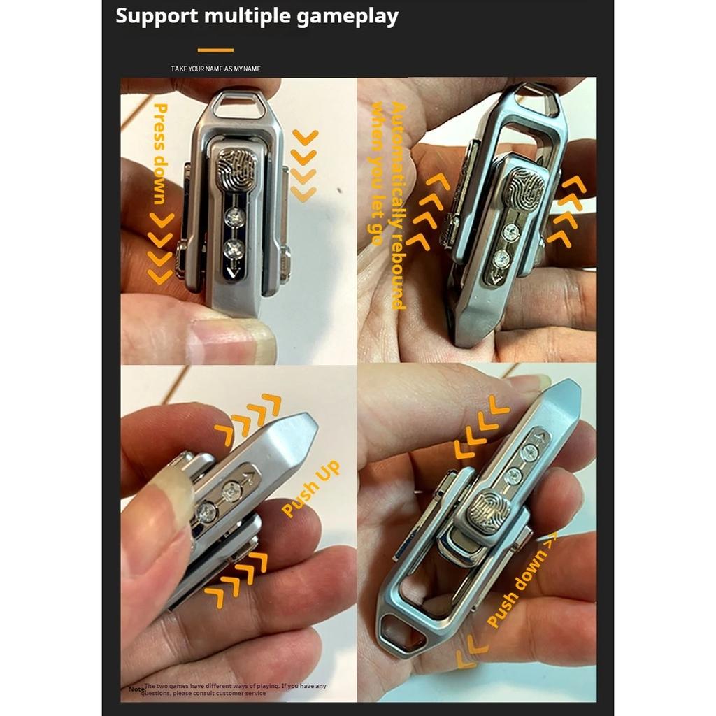 Магнитная толкающая карточка, толкающая яйца, кликерная пластина, механический слайдер, тактильная монета, игрушки для снятия стресса, антистрессовый металлический сплав