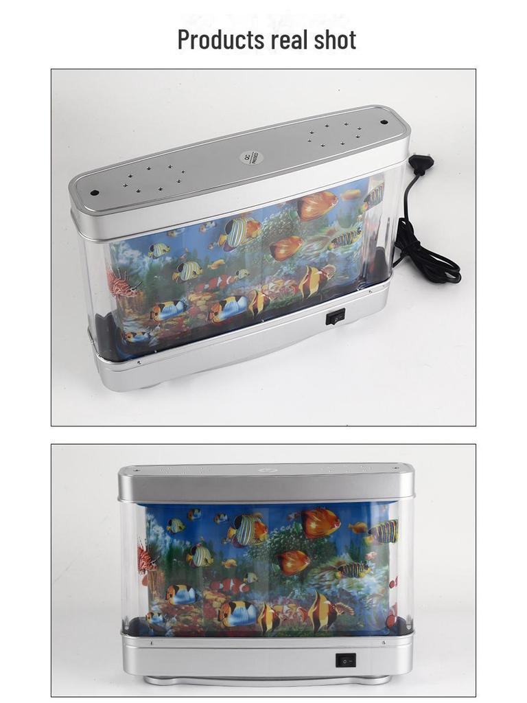 Светодиодный настольный декоративный светильник для аквариума - ночник-симуляция подводного мира