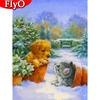 Полная квадратная круглая алмазная картина собака 5D алмазная вышивка крестиком животное кошка комплект ручная работа украшение дома искусство