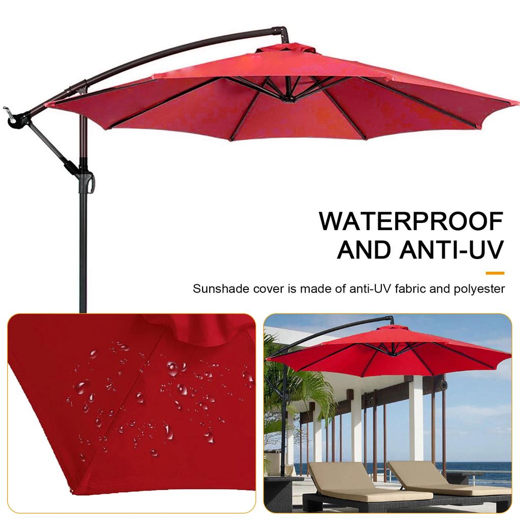 6/8 Bones Umbrella Canopy Cover Waterproof Replacement Garden Shelters Fabric Sun Protection Detachable Umbrella Accessories