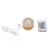 Water Wave Lamp Remote Control Dynamic Rotating RGB 16 Color Adjustable Brightness Original Wood