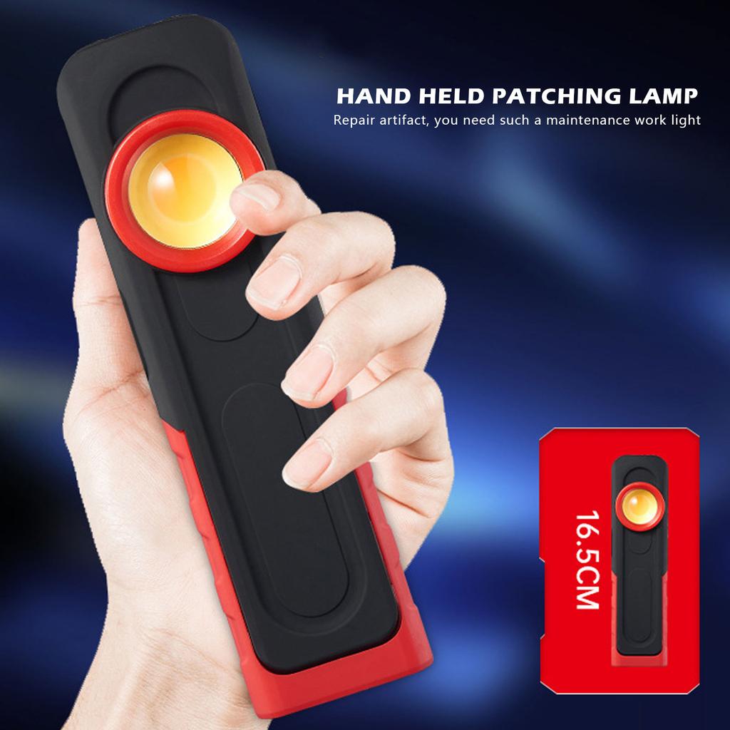 COB LED Flashlight Magnetic Work Light USB Rechargeable Torch Hook Portable Lantern Inspection Light Camping Car Repair